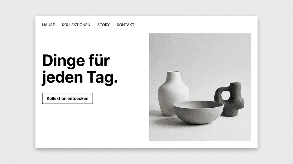 Demo eines Onlineshops für Alltagsobjekte